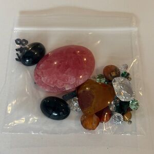 Vintage Mixed Lot of Semi-Precious Stones & Plastic Crystals